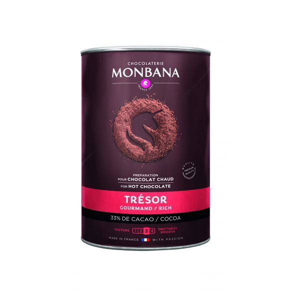 MONBANA Chocolat en poudre onctueux Trésor 33% de cacao - Ma boutique